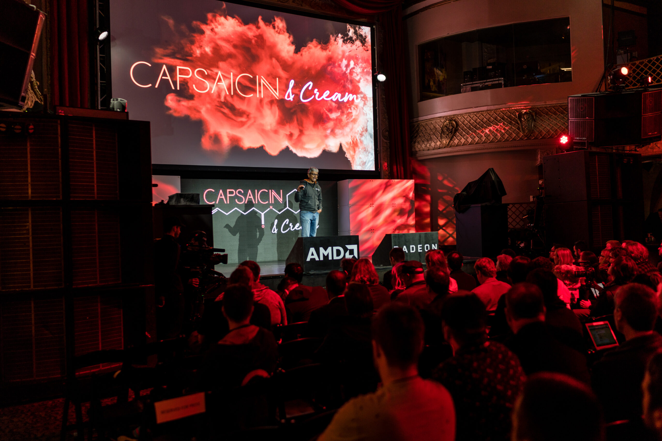 Speaker at corporate meeting