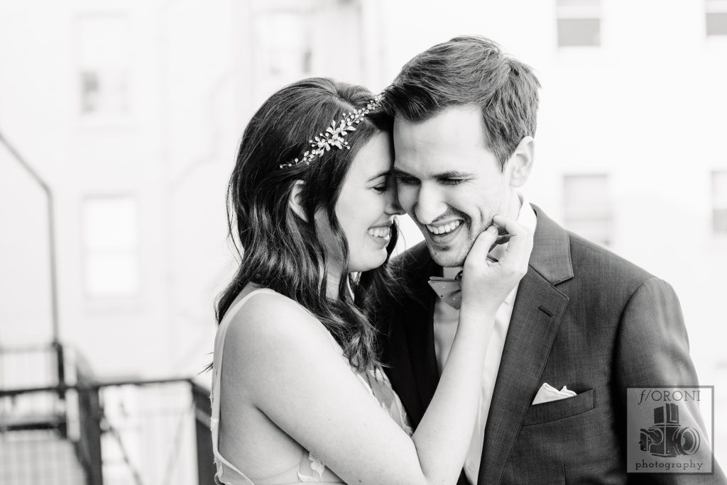 San Francisco Bride and Groom after the first look